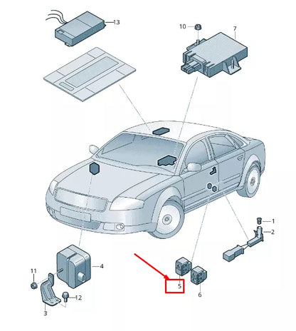 NEW AUDI A8 4H ALARM SYSTEM DEACTIVATION SWITCH 4E0962109A5PR