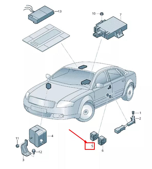 NEW AUDI A8 4H ALARM SYSTEM DEACTIVATION SWITCH 4E0962109A5PR