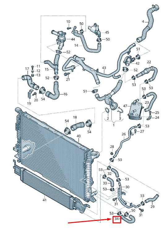 NEW AUDI RSQ3 8U ENGINE COOLANT HOSE 8U0121471