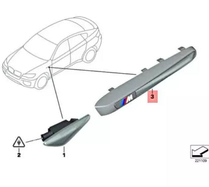 NEW BMW X5 E70 M FRONT RIGHT FENDER TURN SIGNAL 51657218422 ORIGINAL