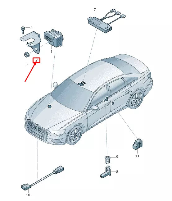 NEW AUDI E-TRON GEN ELECTRONIC SIREN RETAINER LHD 4KL951285