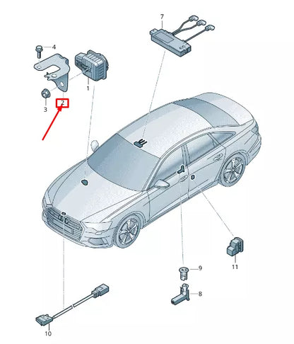 NEW AUDI E-TRON GEN ELECTRONIC SIREN RETAINER LHD 4KL951285