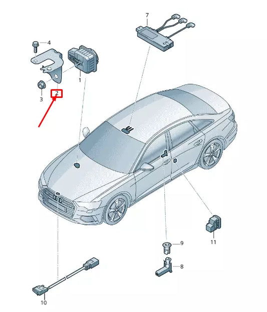 NEW AUDI E-TRON GEN ELECTRONIC SIREN RETAINER LHD 4KL951285