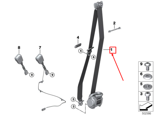 new bmw 5 touring g31 front left seatbelt 72117430067 original