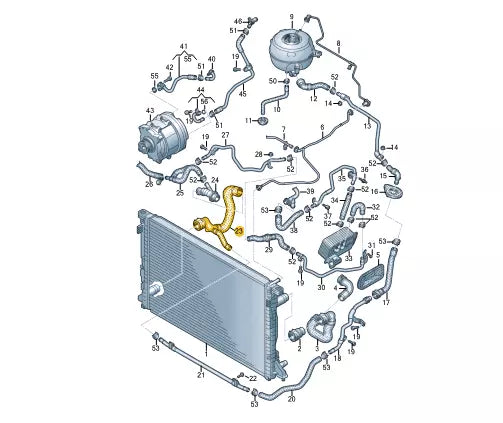 NEW AUDI A6 AVANT C8 ENGINE COOLING HOSE 4K0122055BJ