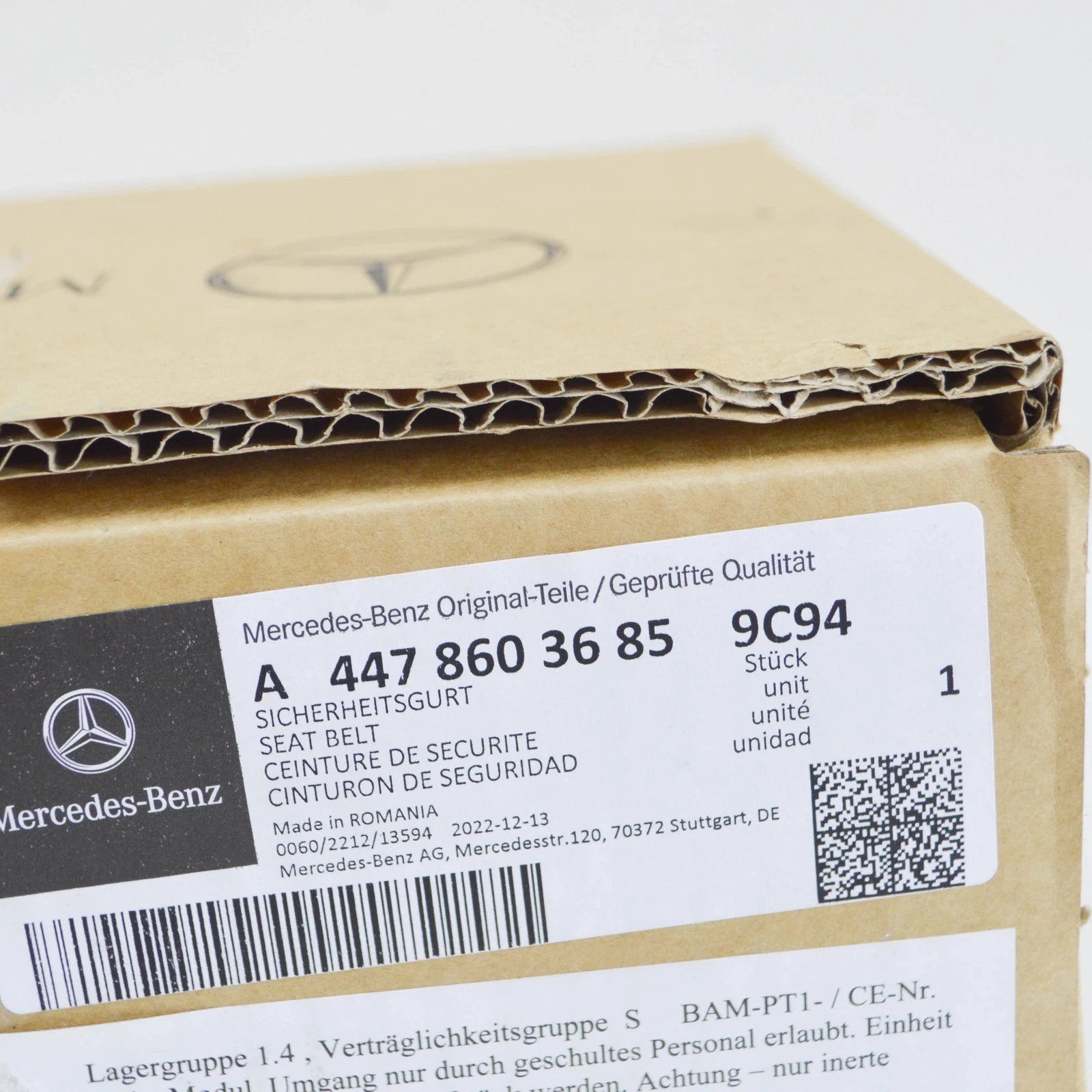 NEW MERCEDES-BENZ VITO W447 FRONT LEFT SEAT BELT A44786036859C94