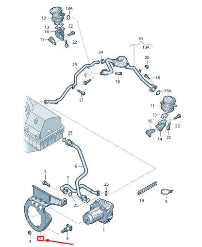 NEW AUDI A6 AVANT C6 SECONDARY AIR PUMP BRACKET 4F0906615F ORIGINAL