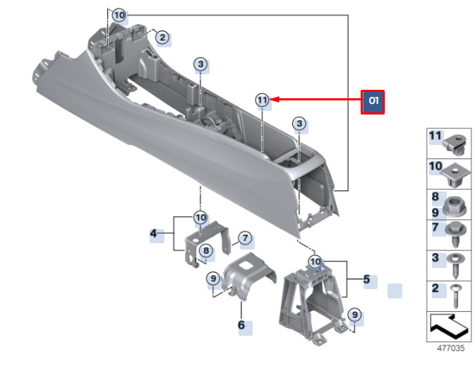 new bmw x1 f48 glove box 51169335200 9335200 original