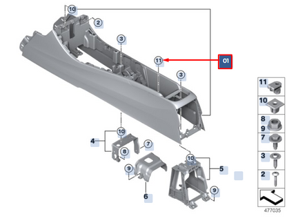 new bmw x1 f48 glove box 51169335200 9335200 original