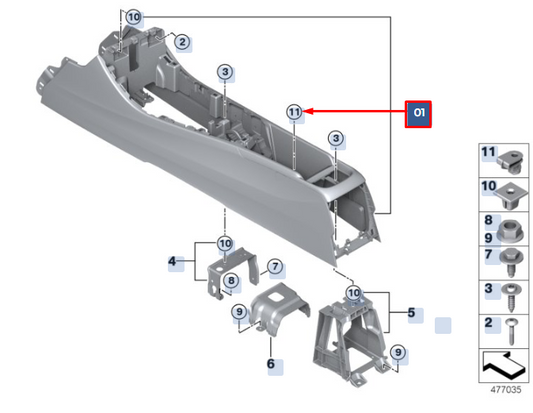 new bmw x1 f48 glove box 51169335200 9335200 original