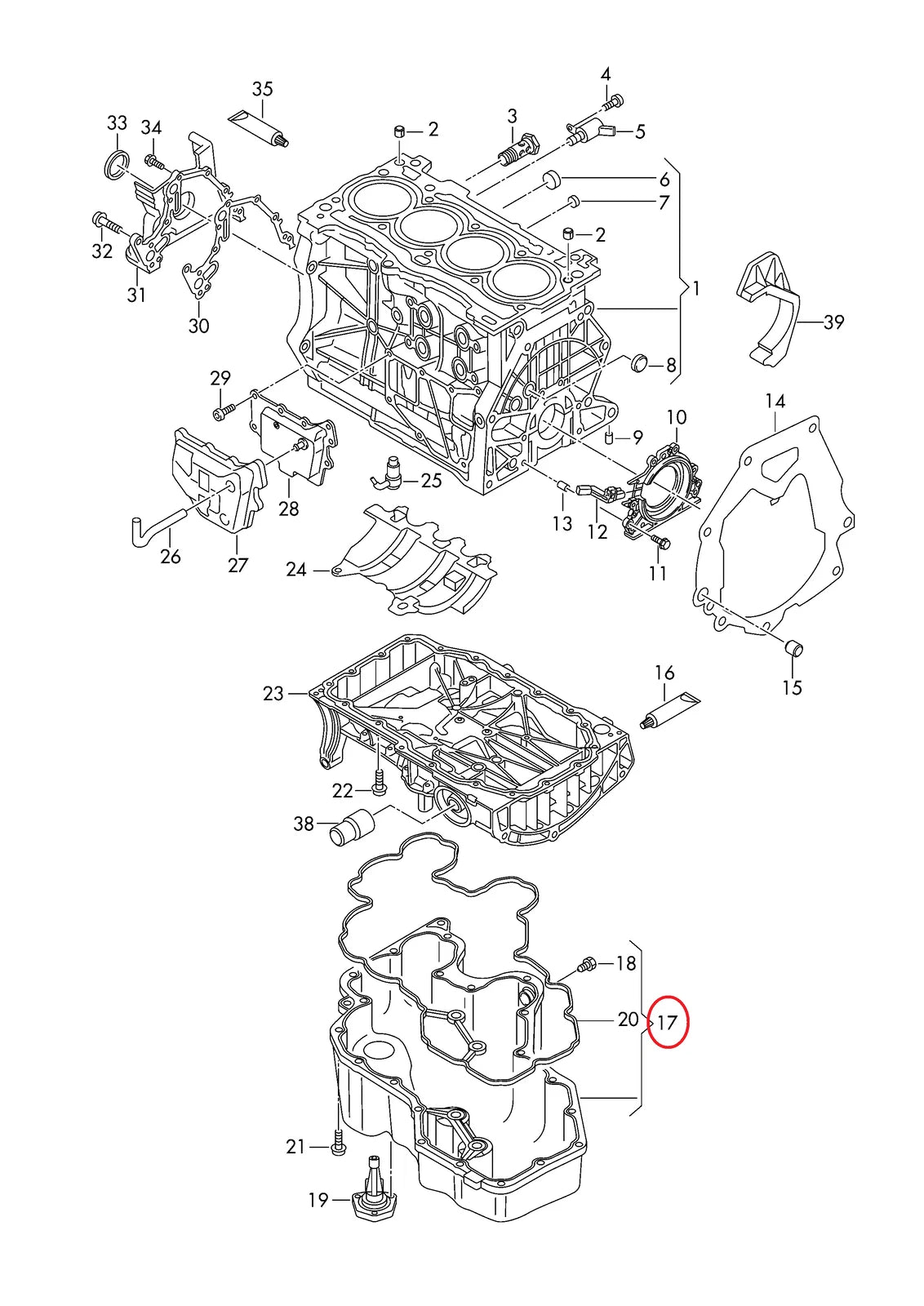 NEW AUDI A5 8W ENGINE OIL SUMP PAN 04E103600D