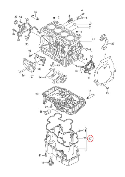 NEW AUDI A5 8W ENGINE OIL SUMP PAN 04E103600D