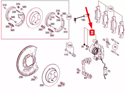 NEW MERCEDES-BENZ E W212 AMG REAR LEFT BRAKE CALIPER A2124236898 ORIGINAL