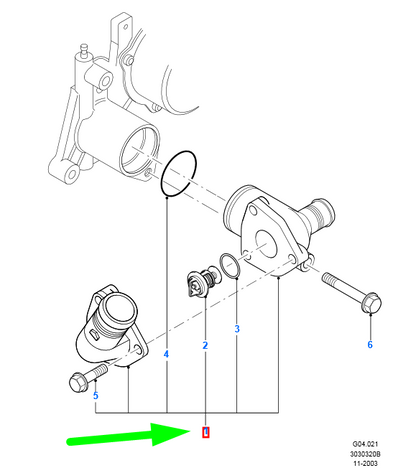 new ford transit mk3 thermostat housing 1c1q-8a586-ac 1358105 original