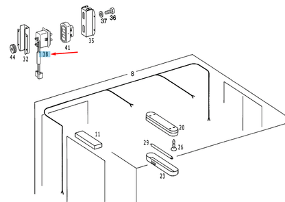 NEW MB SPRINTER W903 CENTRAL LOCKING SYSTEM CONTACT SWITCH A9018200254 ORIGINAL