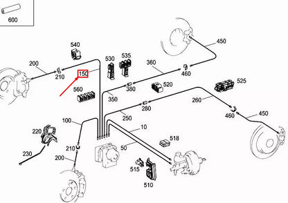 NEW MERCEDES-BENZ E W212 BRAKE LINE A2124200626 ORIGINAL