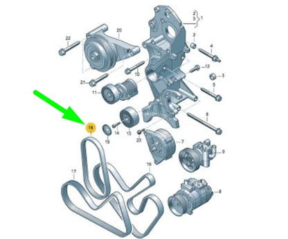 NEW VOLKSWAGEN CRAFTER 2E MK1 POLY V-BELT 03L119137 ORIGINAL