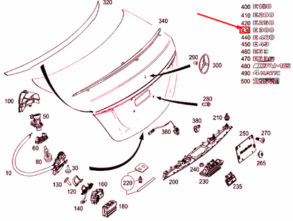 new mercedes-benz e-class w213 rear nameplate emblem badge a2138176800 original