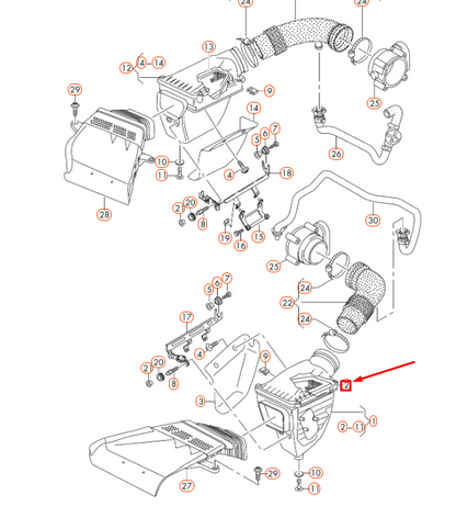 NEW AUDI RS5 COUPE QUATTRO 8T LEFT AIR FILTER ELEMENT 8T0133843A ORIGINAL
