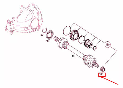 NEW MERCEDES-BENZ GLE W166 REAR AXLE BIHEXAGONAL NUT A0029905854 ORIGINAL