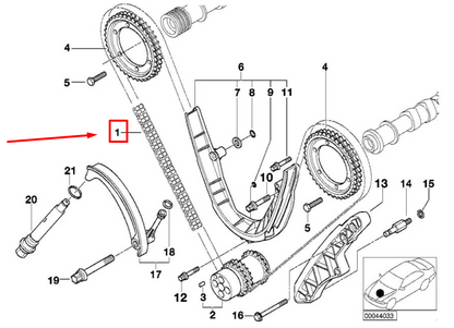 new bmw z8 roadster e52 lower timing chain 11311407052 1407052 original