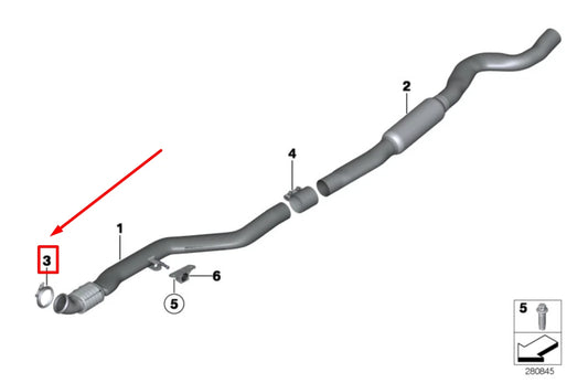 NEW BMW 2 COUPE F22, F87 EXHAUST CLAMP 18307620349 7620349 ORIGINAL