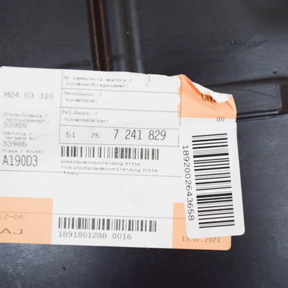 NEW BMW 1 F20 MIDDLE LEFT UNDERBODY PANELLING 51757241829 7241829 ORIGINAL