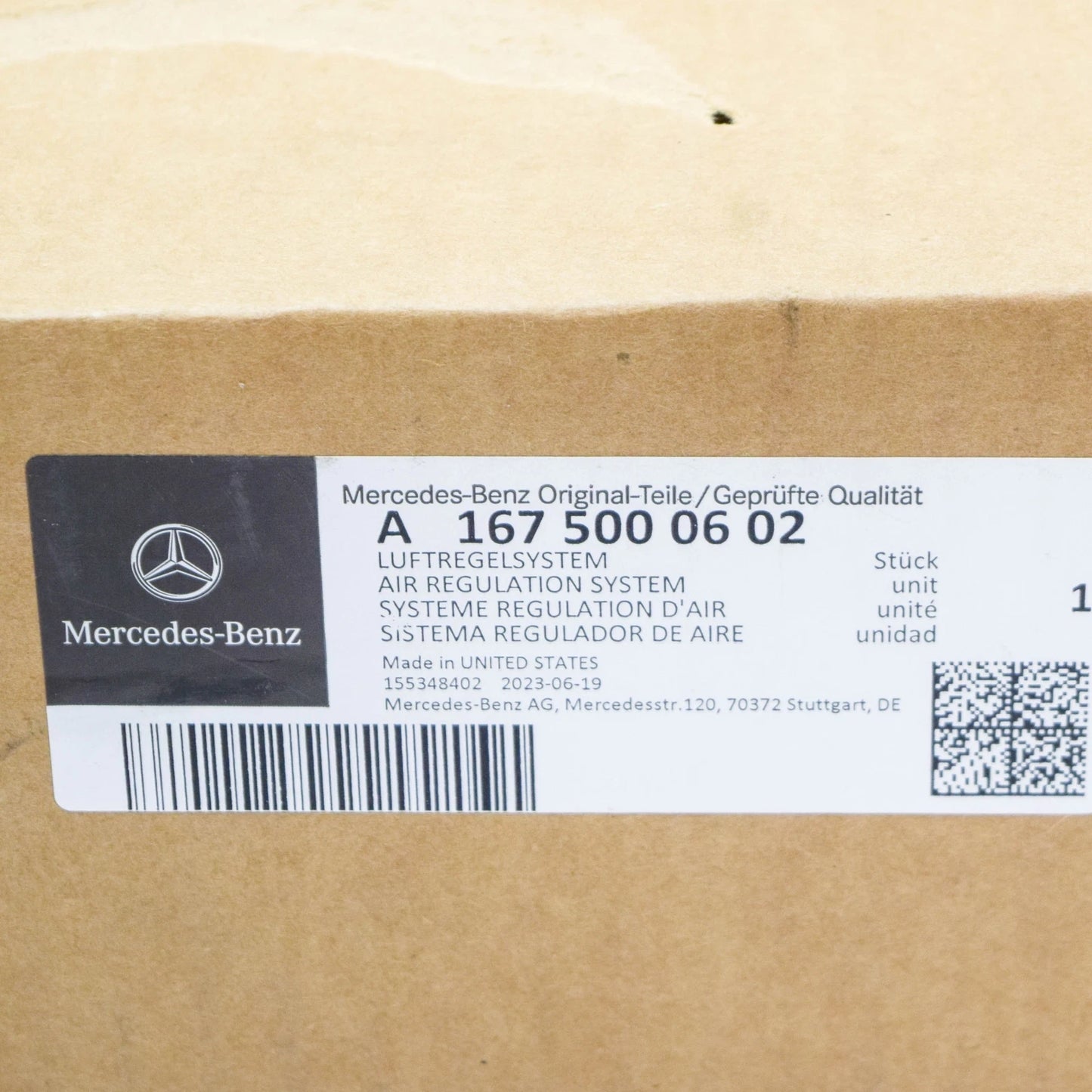 NEW MERCEDES-BENZ GLE W167 FRONT UPPER AIR REGULATION SYSTEM A1675000602