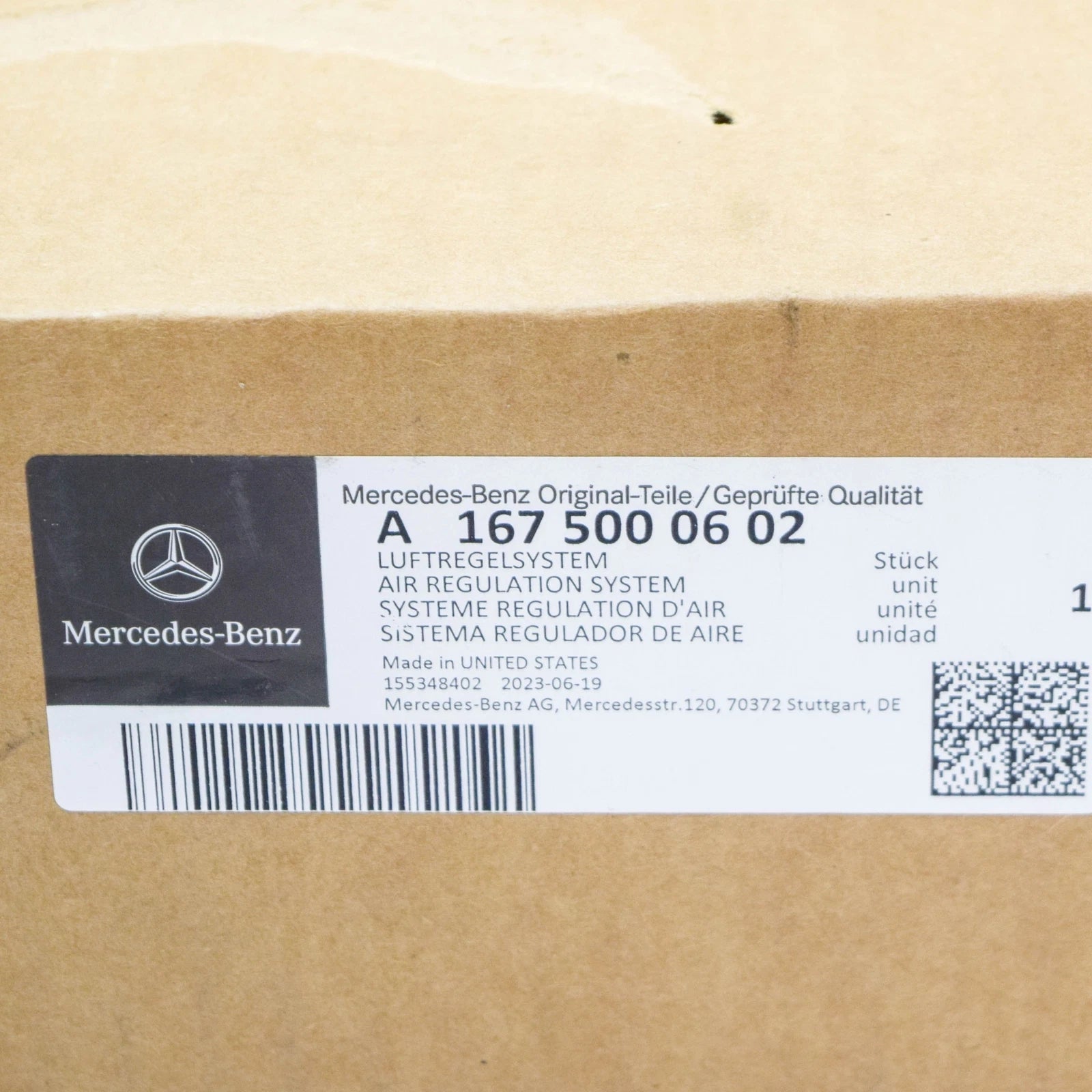 NEW MERCEDES-BENZ GLE W167 FRONT UPPER AIR REGULATION SYSTEM A1675000602