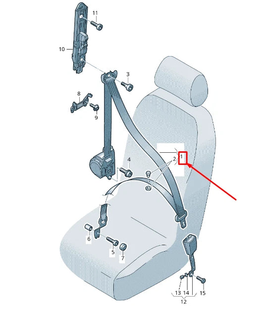 NEW AUDI Q3 8U FRONT RIGHT SEATBELT 8U0857706C V04 8U0857706CV04 ORIGINAL