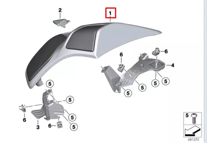 NEW BMW K61 K 1600 BAGGER 0F51 REAR RIGHT SPEAKER COVER 46548358698 ORIGINAL