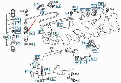 NEW MB 190 W201 FUEL INJECTOR A0030172921 2.5 DIESEL ORIGINAL