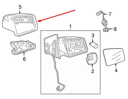 NEW MERCEDES-BENZ B-CLASS W246 LEFT WING MIRROR COVER A24681101009696