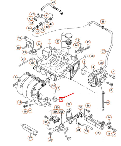 NEW AUDI A3 8L ENGINE INTAKE MANIFOLD GASKET 06A133398F ORIGINAL