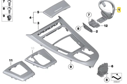 NEW BMW Z4 ROADSTER E89 FRONT CENTER CONSOLE CUP HOLDER LHD 51169173501 ORIGINAL