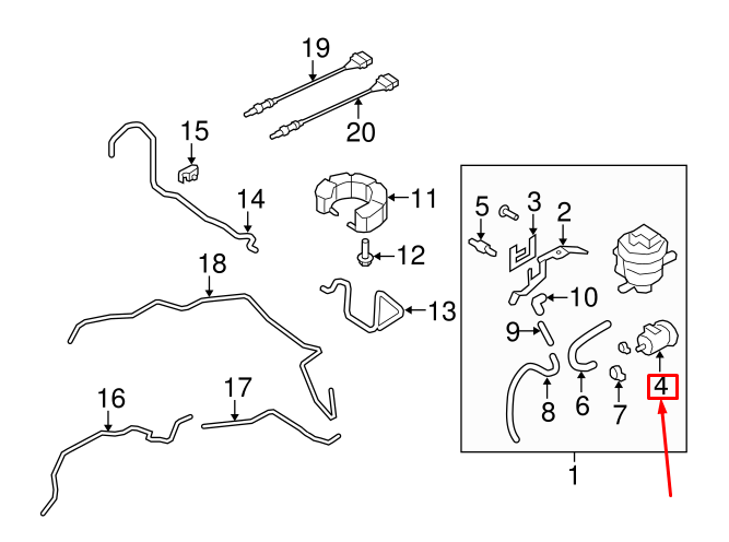 NEW AUDI A3 SPORTBACK 8V LEAK DETECTION PUMP FILTER 1C0906621A ORIGINAL