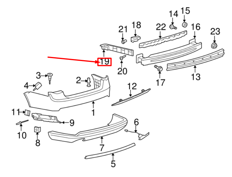 NEW VW JETTA 1K5 MK5 REAR LEFT BUMPER COVER GUIDE BRACKET 1K5807393 ORIGINAL