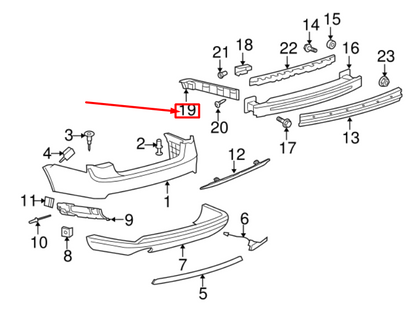 NEW VW JETTA 1K5 MK5 REAR LEFT BUMPER COVER GUIDE BRACKET 1K5807393 ORIGINAL