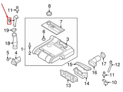 NEW AUDI A3 SPORTBACK 8P RIGHT ENGINE COVER BRACKET 06F133344C ORIGINAL