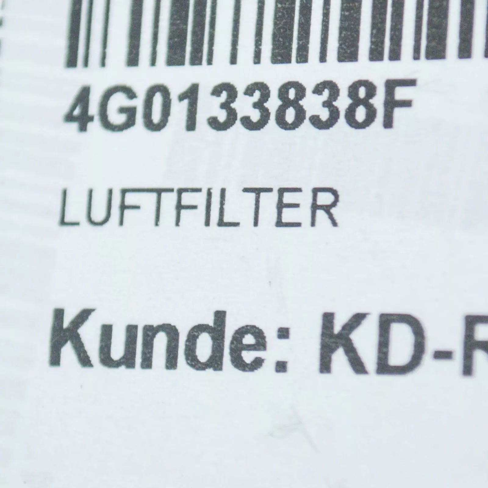 NEW AUDI A7 4G AIR FILTER BOX 4G0133838F 2016 ORIGINAL