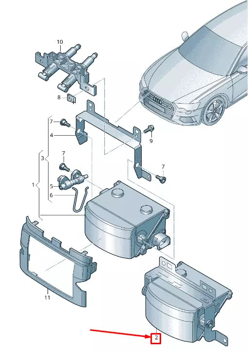 NEW AUDI A6 4A C8 LASER DISTANCE CONTROL HOUSING 4K0907636 ORIGINAL