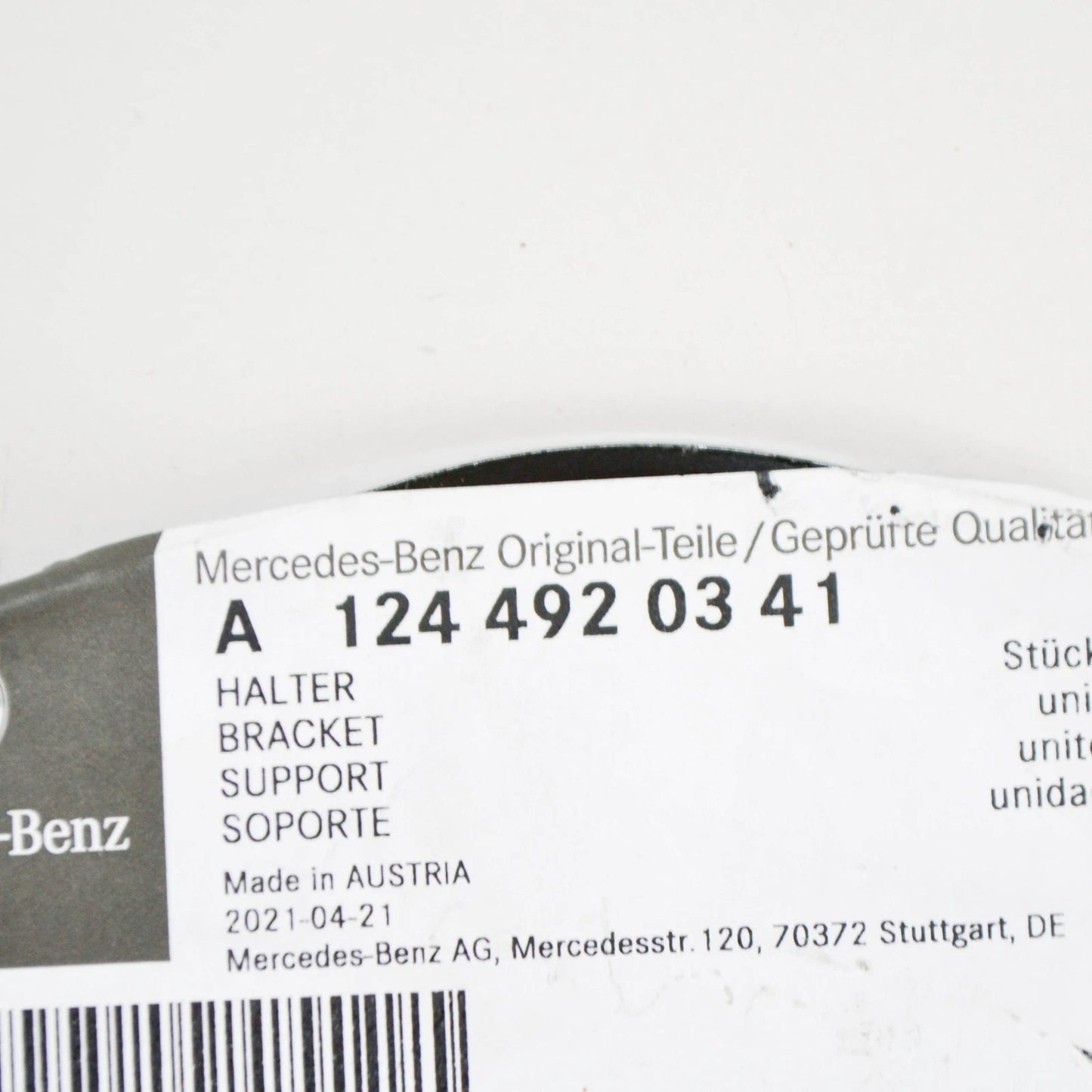 NEW MERCEDES-BENZ E W124 EXHAUST SYSTEM BRACKET A1244920341 ORIGINAL