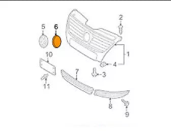 NEW VW PASSAT 3C2 FRONT BUMPER BADGE EMBLEM ADAPTER 3C0853347ARYP