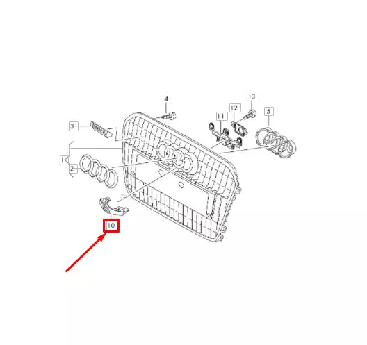 NEW AUDI A6 AVANT C7 FRONT CAMERA COVER 4G0853140AT94 ORIGINAL
