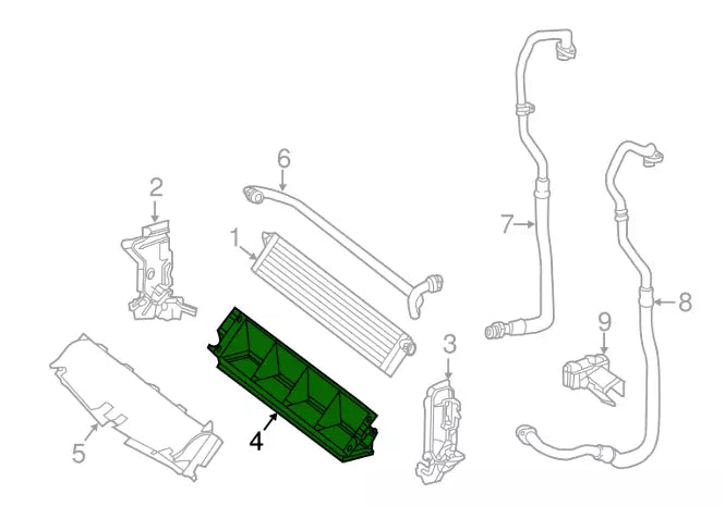 NEW MERCEDES BENZ S W222 OIL COOLER LOWER BRACKET A2225050340