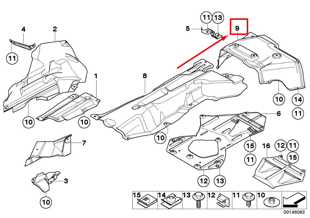 NEW BMW Z4 E86 REAR SILENCER RIGHT HEAT INSULATION 51487895576 7895576 ORIGINAL