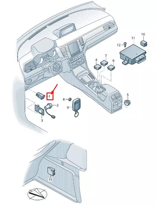 NEW VW TOURAN 5T EMERGENCY CALL BUTTON JKV959016B