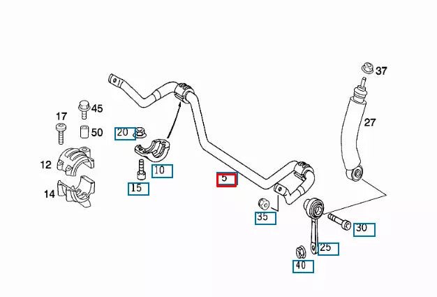 NEW MERCEDES BENZ S W220 FRONT ANTI-ROLL STABILISER SWAY BAR A2203232565