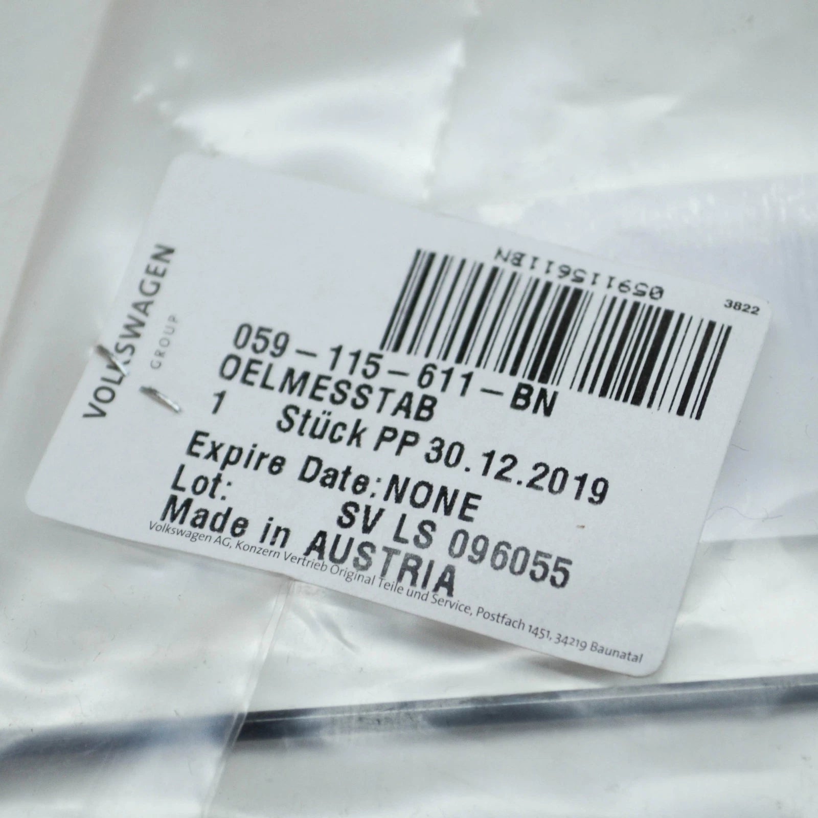 NEW VOLKSWAGEN AMAROK FLATBED ENGINE OIL DIP STICK 059115611BN ORIGINAL