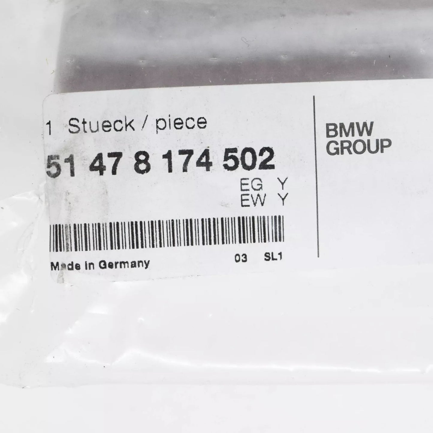 NEW BMW 7 E38 FRONT RIGHT SILL STRIP 51478174502 8174502 ORIGINAL